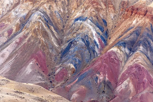 Erstaunliche Abstrakte Hintergrund Der Texturen Der Farbigen Felsen Mit Rissen — Stockfoto