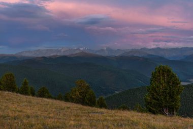 dağlar gün batımı bulutlar gökyüzü cedars