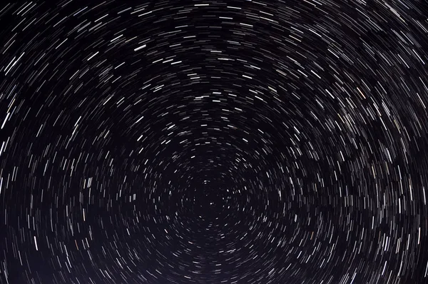 Fundo Espacial Abstrato Com Traços Estrelas Girando Torno Uma Estrela — Fotografia de Stock