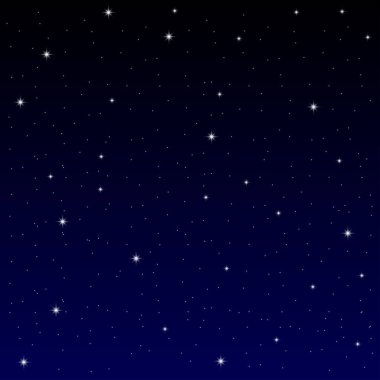 Koyu mavi arka planda yıldızlı gece gökyüzü