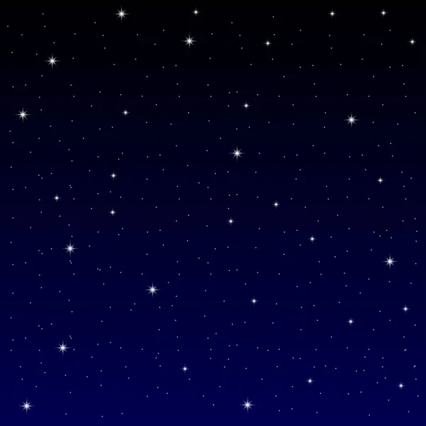 Nachthimmel Mit Sternen Auf Dunkelblauem Hintergrund — Stockvektor