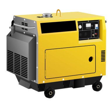 Sabit dizel jeneratör vektör grafiklerinin çizimi