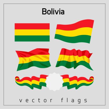Bolivya 'nın vektör bayrakları sallanıyor