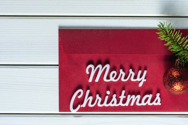 Metin için kopya alanı ile Mutlu noel tebrik kartı