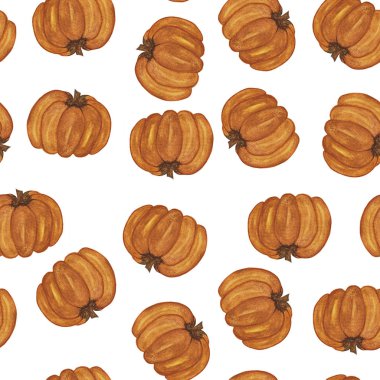 suluboya boya balkabağı, balkabağı dikişsiz desen beyaz, sonbahar deseni, cadılar bayramı sembolü