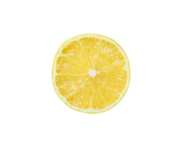 Slice Lemon Isolated White Background — Stock Photo, Image