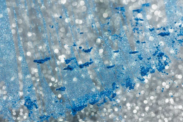 Fondo Abstracto Con Efecto Brillo Desenfocado Plateado Polvo Azul Sobre —  Fotos de Stock