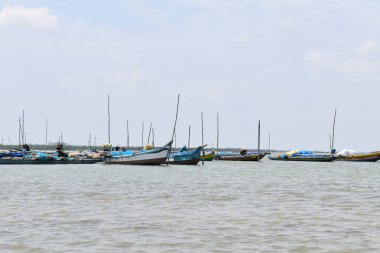 Uzun kuyruk tekne su kenarında park, bu çok bu atmosferi görmek için bir tekne yolculuğu.