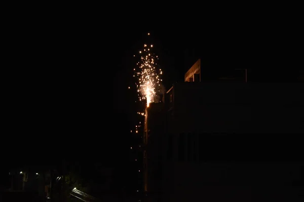 Diwali festival is celebrated in India most popular hindu festival celebrated with fire works. — Stock Photo, Image
