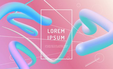 Soyut vektör arka plan. Küreler ve çizgiler şekil ve metin veya ileti için yer modern kompozisyonu. En az geometrik arka plan. Basit şekiller trendy degradelerle. Eps10 vektör.