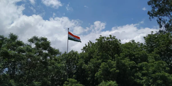 Drapeau tricolore indien — Photo
