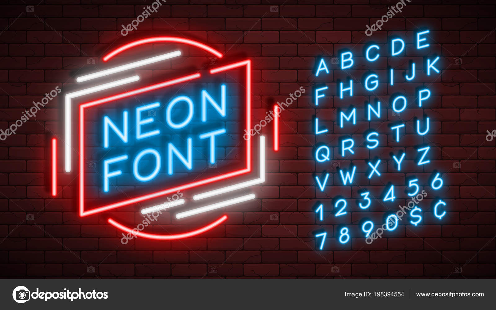 Download Neon Light Alphabet Realistic Extra Glowing Font Exclusive Swatch Color Stock Vector C Revelstockart 198394554 SVG Cut Files