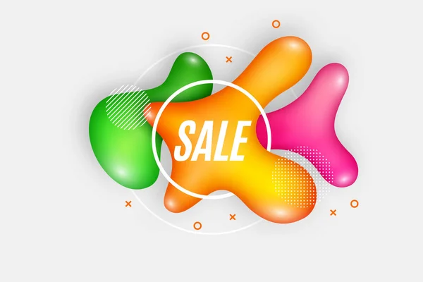 Abstract Moderno Estilo Dinâmico Cai Composição Banner Promoção Etiqueta Desconto —  Vetores de Stock