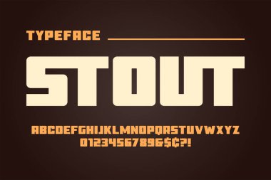 Şişman ağır ekran yazı tipi tasarım, alfabe, yazı, harfler