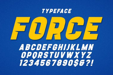 Kuvvet ağır ekran yazı tipi tasarımı. Renk örneklerini renk kontrolü.