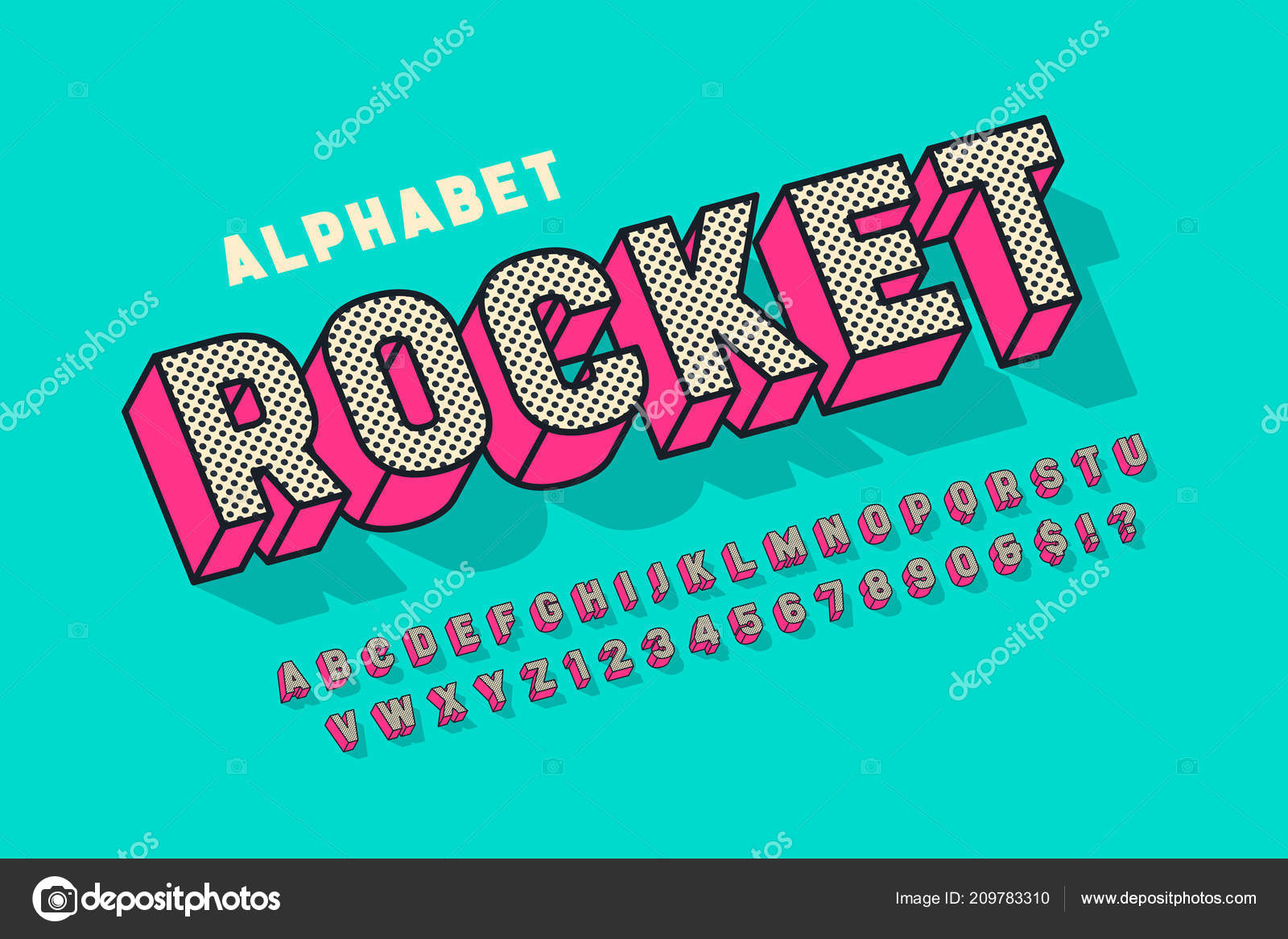 Download Comic 3d Display Font Design Alphabet Letters And Numbers Stock Vector C Revelstockart 209783310 PSD Mockup Templates