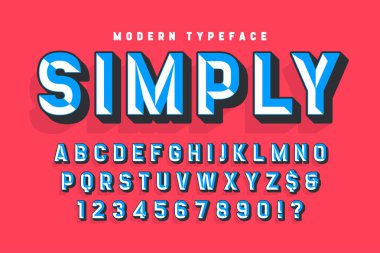 Keski hazırlanmış ekran yazı tipiyle esaslarını, alfabe