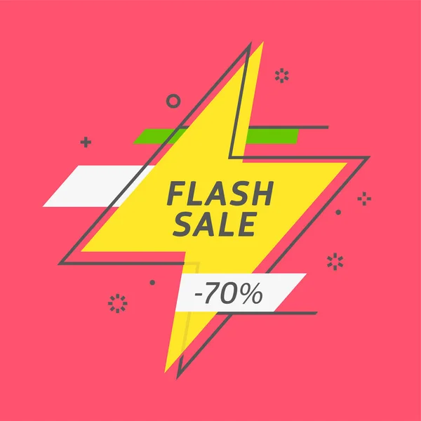 Flash şerit afiş, kaydırma, fiyat etiketi, etiketi, rozet — Stok Vektör