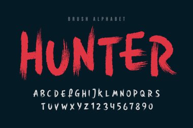 Bir fırça vektör harfleri ile boyanmış stil