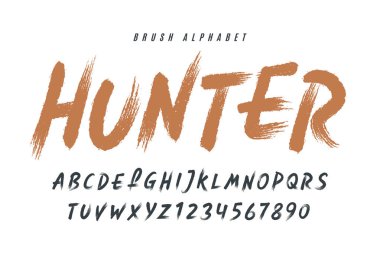 Bir fırça vektör harfleri ile boyanmış stil