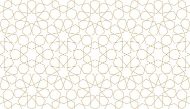 Otantik arap illüstrasyon stilinde dikişsiz desen