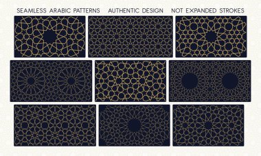 Seamless pattern in authentic arabian illustration style clipart