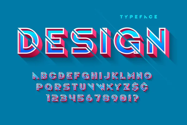 Şablon fütüristik bilimkurgu alfabesi, yaratıcı karakterler seti.