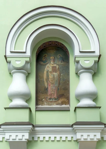 Icono Pintado San Nicolás Fachada Iglesia — Foto de Stock