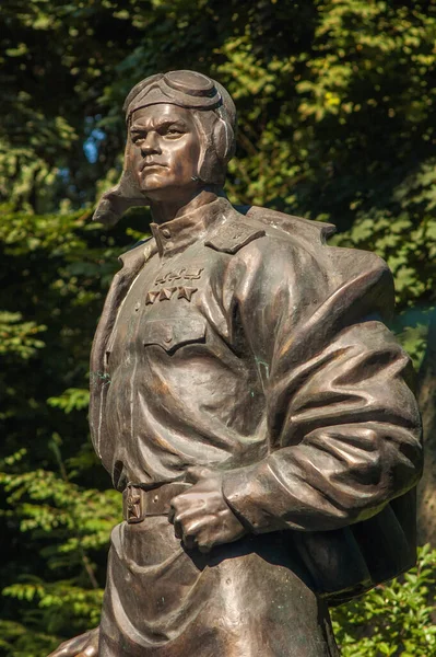 Denkmal Für Den Militärpiloten Ivan Kozhedub Kiew — Stockfoto