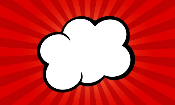 Retro çizgi roman boş konuşma, pop sanat çizimi, kırmızı arkaplan