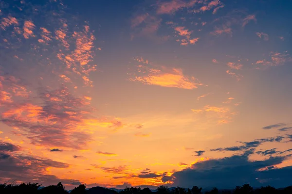 Scenic View Colorful Dramatic Sky Clouds Sunset — Stock Photo, Image