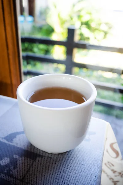 Japanese green tea in a ceramic cup