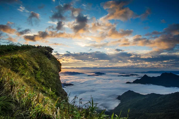 Mountain at Phucheefa,Chiangrai eyaleti, Tayland'ın kuzeyi.