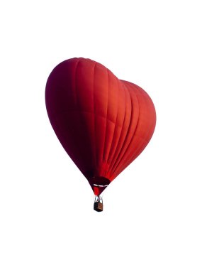 Sıcak hava balonu beyaz arkaplanda izole edildi.