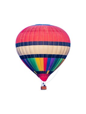 Sıcak hava balonu beyaz arkaplanda izole edildi