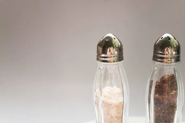 Salt and pepper shaker close-up