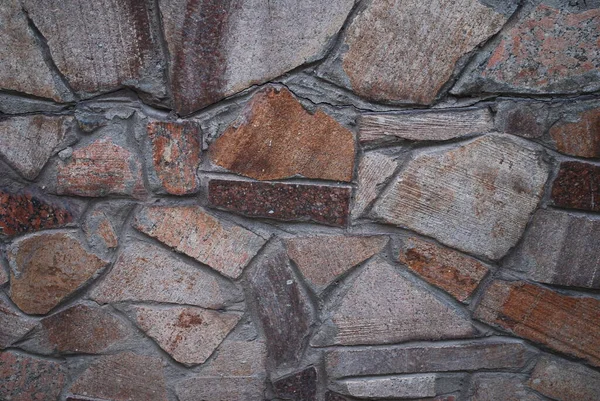 Duvarın Dokusu Büyük Kahverengi Taştan Yapılmıştır — Stok fotoğraf