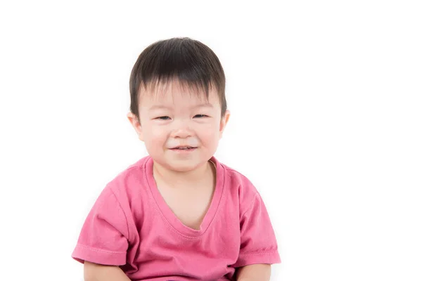 Retrato Cerca Niño Años Con Cara Sonrisa — Foto de Stock