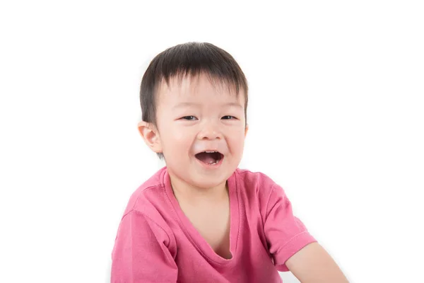 2岁的孩子的肖像特写微笑的脸 — 图库照片