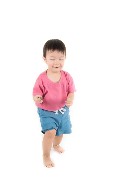 Retrato Cerca Niño Años Con Cara Sonrisa — Foto de Stock