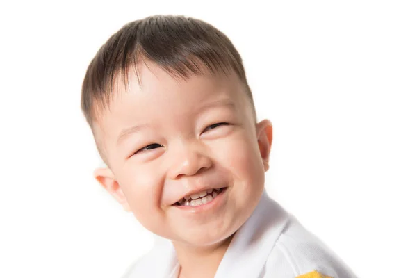 Gülümsemeyle Yürümeye Başlayan Çocuk Asya Çocuğun Yakın Çekim — Stok fotoğraf