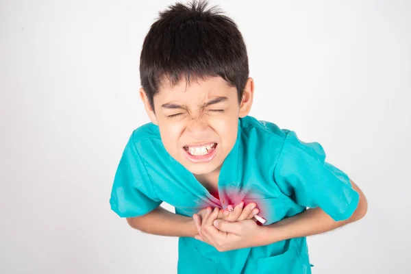Çocuk Göğüs Ağrısı Kalp Krizi Hastalığı Vardır — Stok fotoğraf