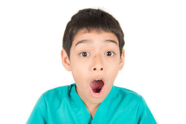 Mały Chłopiec Stawki Mix Drwi Twarz Wiele Emocji — Zdjęcie stockowe