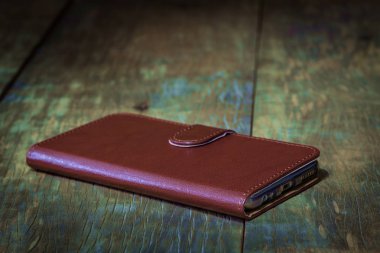 Hakiki deri smartphone durumda kapağı vintage