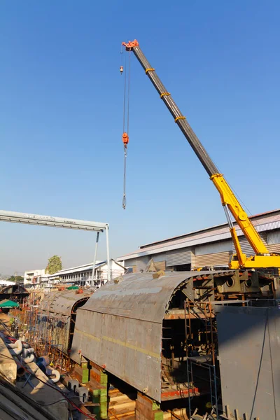 El barco está en construcción. — Foto de Stock