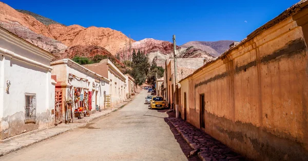 Οδός Στη Βόρεια Αργεντινή Jujuy Adobe Σπίτια — Φωτογραφία Αρχείου