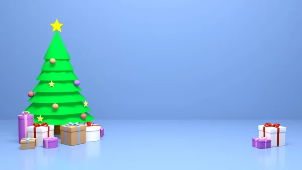 Árbol Navidad Cajas Regalo Ideal Para Hacer Tarjetas Navidad Año — Foto de Stock