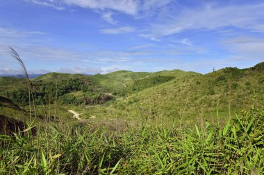 Bulanıklık stiliile yeşil dağ görünümü manzara : arka plan taban katmanına eklemek için sağlamak