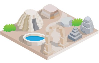 Isometric Antik ve Tarih Öncesi Ev