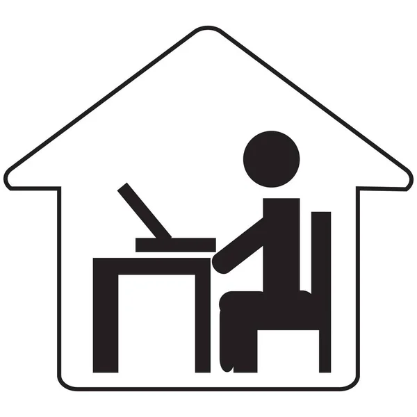 Work Home Sign Icon — Stock Vector